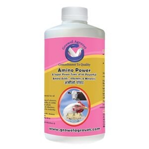 animal growth & immunity booster – amino power with 46 amino acids, vitamins & minerals for poultry, cattle, aqua, goat, pig & birds (500ml)