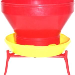 Home chick turbo feeder with stand & grill set – 3.5kg capacity for 40 chicks | poultry feeding equipment